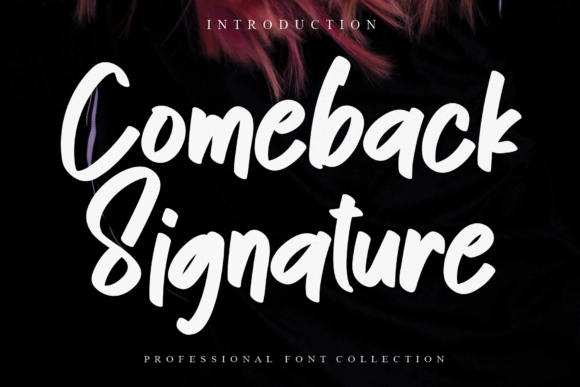 Comeback Signature Font Poster 1