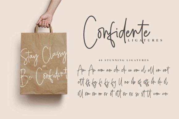 Confidente Signature Font Poster 5
