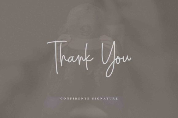 Confidente Signature Font Poster 8