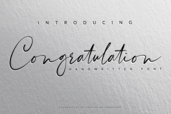 Congratulation Font Poster 1