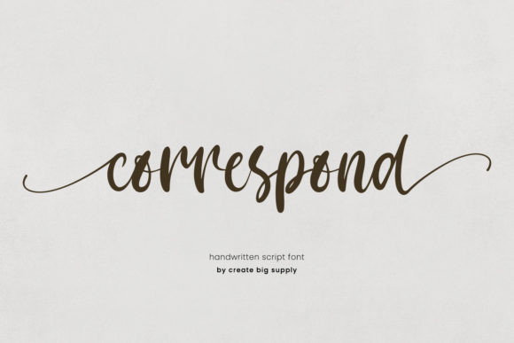 Correspond Script Font Poster 1