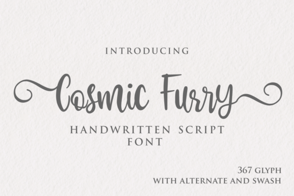 Cosmic Furry Font Poster 1