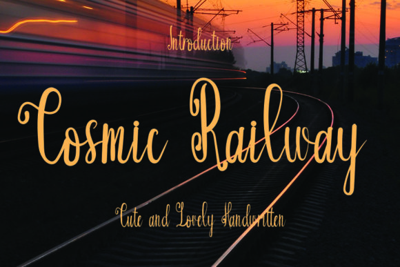 Cosmic Railway Font Poster 1