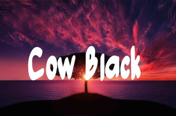 Cow Black Font Poster 1