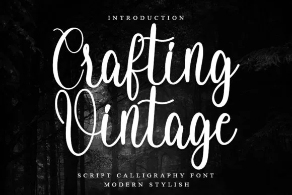 Crafting Vintage Font Crafting Vintage Font Poster 1