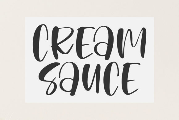 Cream Sauce Font