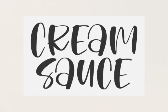 Cream Sauce Font Poster 1