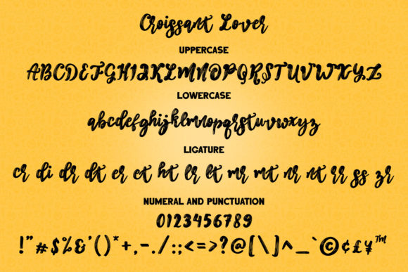 Croissant Lover Font Poster 13