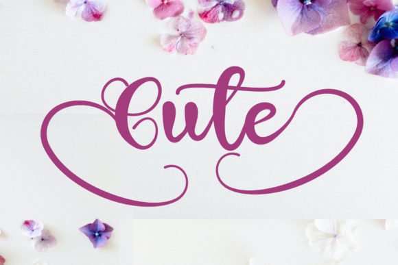 Cute Font Poster 1