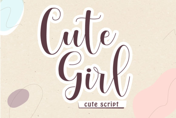 Cute Girl Font Poster 1