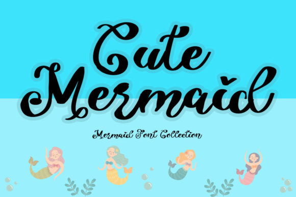 Cute Mermaid Font Poster 1