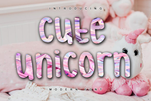 Cute Unicorn Font Poster 1