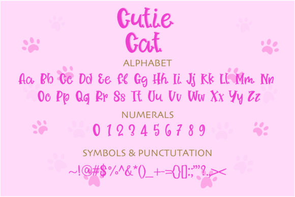 Cutie Cat Font Poster 2