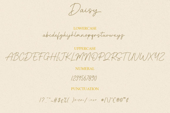 Daisy Font Poster 8