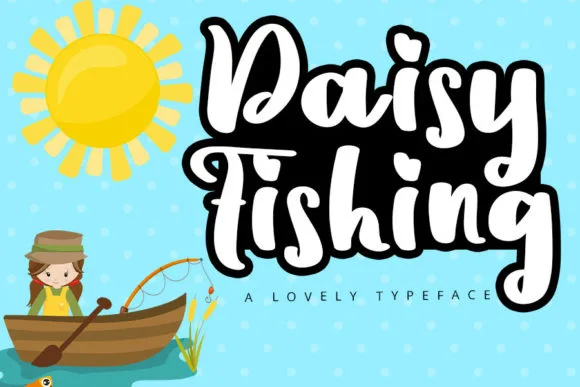 Daisy Fishing Font Daisy Fishing Font Poster 1