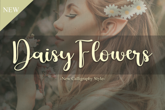 Daisy Flowers Font Poster 1
