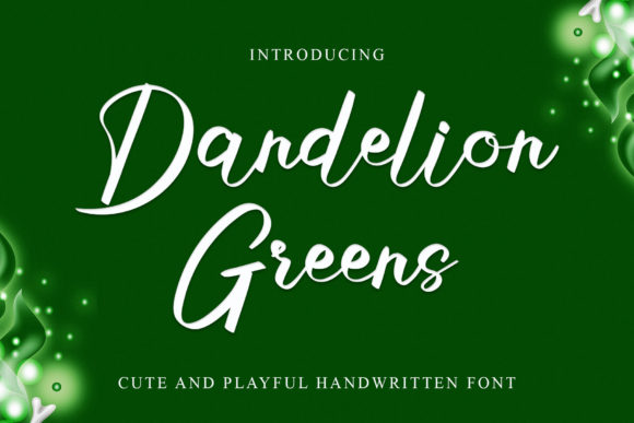 Dandelion Greens Font Poster 1