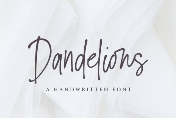 Dandelions Font Poster 1