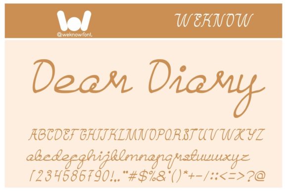 Dear Diary Font Poster 1