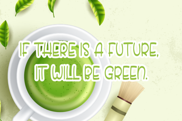 Dear Green Font Poster 2