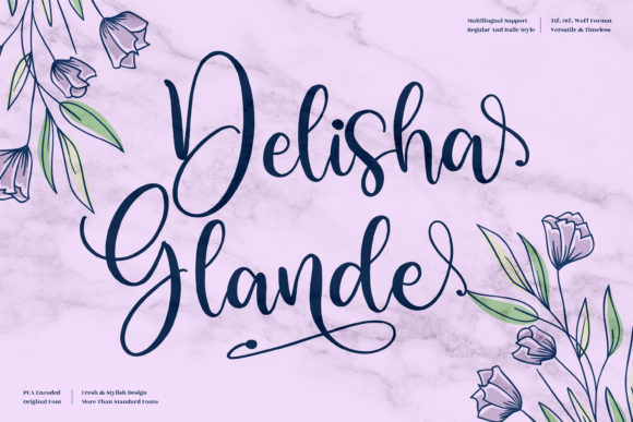 Delisha Glande Font Poster 1