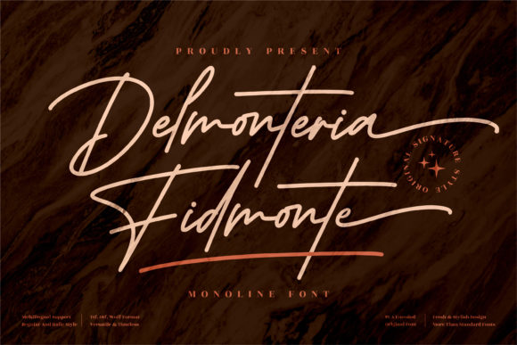 Delmonteria Fidmonte Font Poster 1