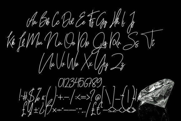 Diamond Signature Font Poster 5