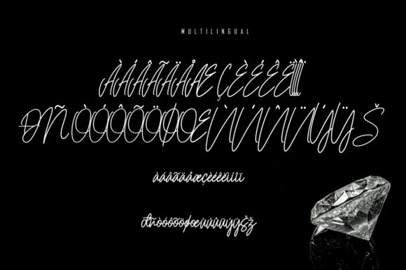 Diamond Signature Font Poster 6
