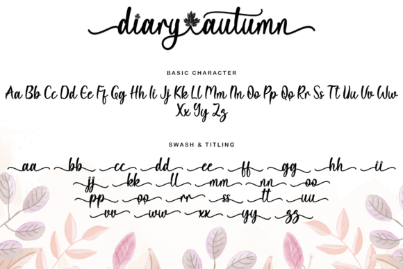 Diary Autumn Font Poster 8