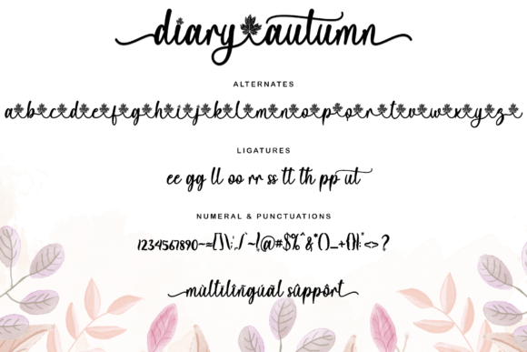 Diary Autumn Font Poster 9
