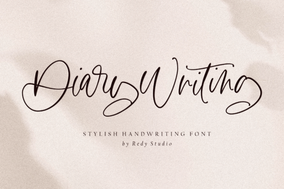 Diary Writing Font Poster 1