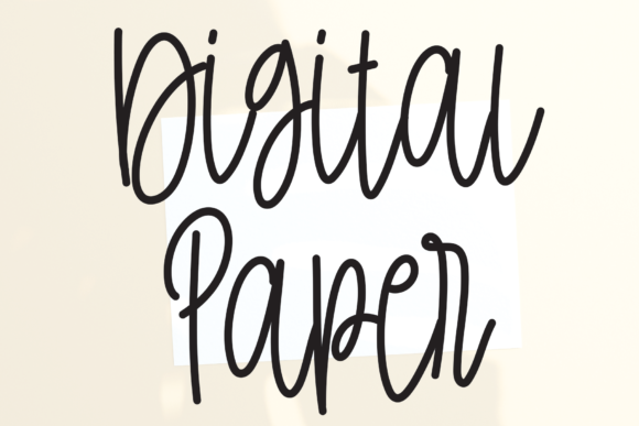 Digital Paper Font