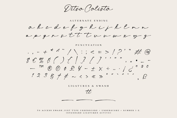 Ditsa Calista Font Poster 15