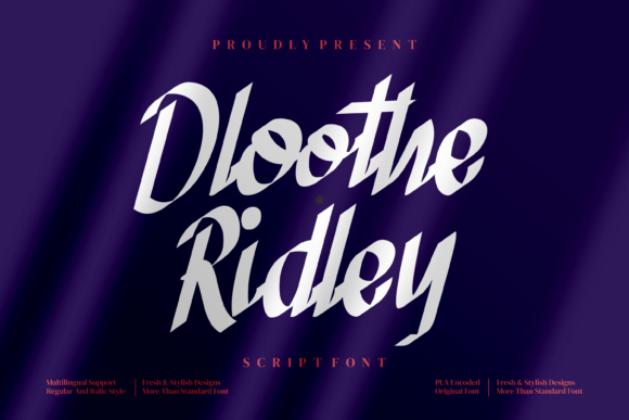 Dloothe Ridley Font Poster 1