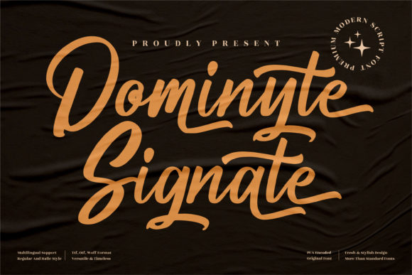Dominyte Signate Font Poster 1