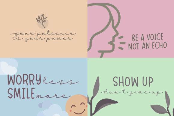 Dreamy Notes Duo Font Poster 6