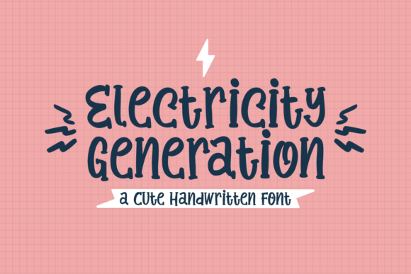 Electricity Generation Font Poster 1