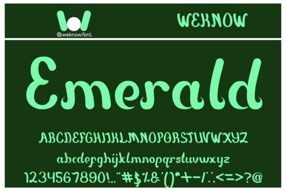 Emerald Font Poster 1