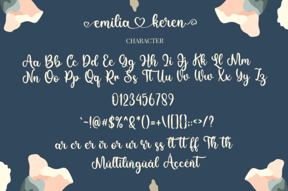Emilia Keren Font Poster 8