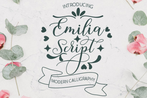 Emilia Script Font Poster 1