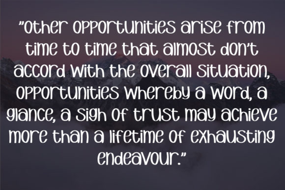 Endeavour Font Poster 6