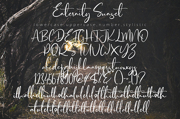 Enternity Sunset Font Poster 10