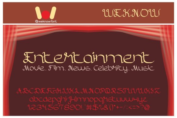 Entertainment Font Poster 1
