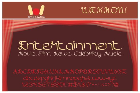 Entertainment Font