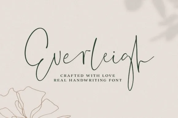 Everleigh Script Font Everleigh Script Font Poster 1