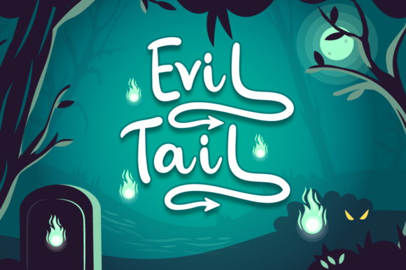 Evil Tail Font Poster 1