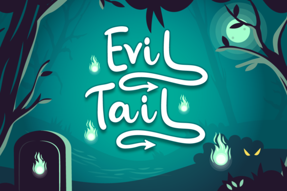 Evil Tail Font Evil Tail Font Poster 1