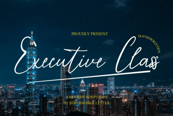 Executive Class Font Poster 1