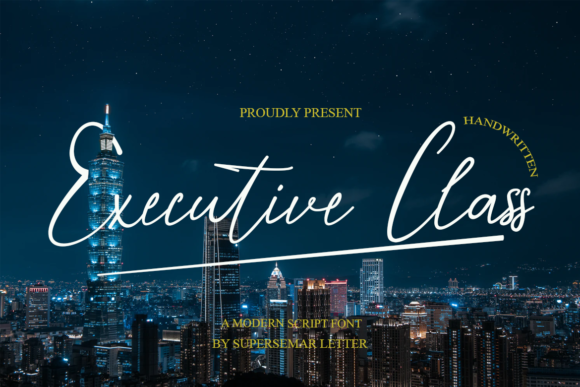 Executive Class Font Executive Class Font Poster 1