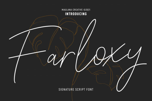 Farloxy Script Font Poster 1